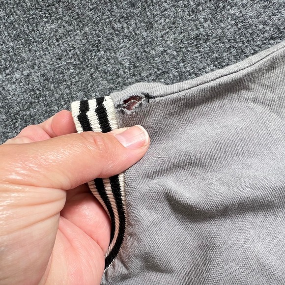 Vtg Nike T-Shirt XL Embroidered Striped Ringer Collar Basketball Made in USA 90s - Picture 8 of 10